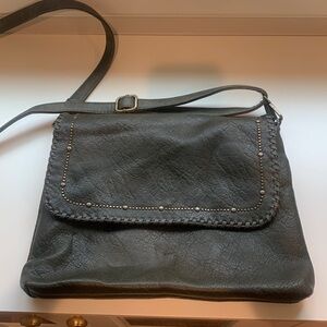 Messy Girl Grunge cross body purse/bag dark army green